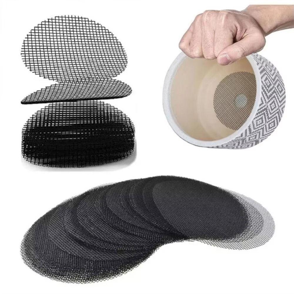 50PCS/Set Round Flower Pot Hole Mesh Pad Prevent Soil Loss Flower Pot Gasket Garden
