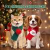 Pet Photography Props Christmas Knitted Scarf with Reindeer & Stocking Decor, Adjustable Soft Cat Holiday Costume Yarn Dog Neck Collar, Xmas Accessory
