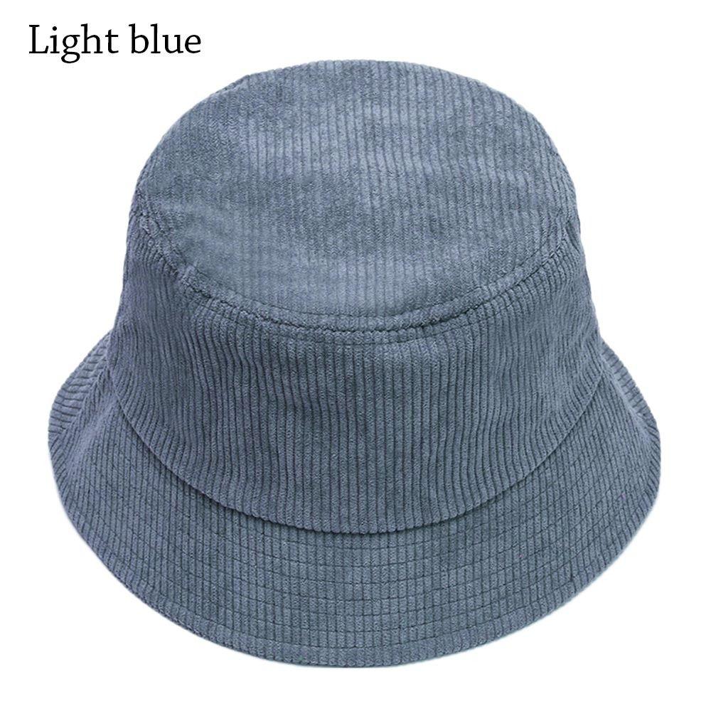 Corduroy Bucket Hat Soft Panama Hat Outdoor Sun Cap Men Women