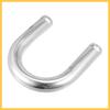 OD 1" 25mm Leg Length 4" 100mm Aluminum Alloy Tube Intercooler Pipe 180 Degree U Shape Bend Elbow Air Intake Tube Silver Tone for Car Auto
