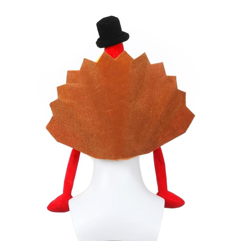 Шляпа в виде куриной ножки на День благодарения, шляпа в виде индейки, европейская и американская мультяшная шляпа в виде индейки на День благодарения