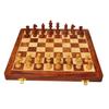 Handmade Foldable Magnetic Chess Board Set Wooden with Magnetic Pieces and Extra Queens for Kids and Adults