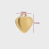 18K Gold-Plated Stainless Steel Peach Heart Pendant - Color-Preserving Love Charm for DIY Jewelry.