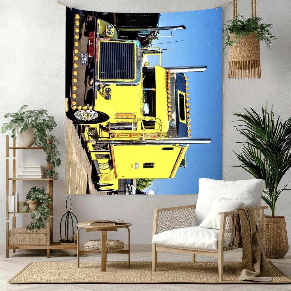 Kw Heavy Trucks Wall Decor Tapestry Art For Pet Memorial Birthdaywedding Party Backdrop Family Gift