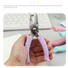 Macaron Color Single Hole Punch Non-slip Handle DIY Paper Puncher Mini Paper Punch  Office