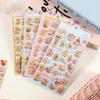 4Pcs Cute Cartoon Capybara 3D Relief Bubble Stickers Kawaii Animal Decorations Diy Scrapbook Sticker Phone Case Decoration Gifts