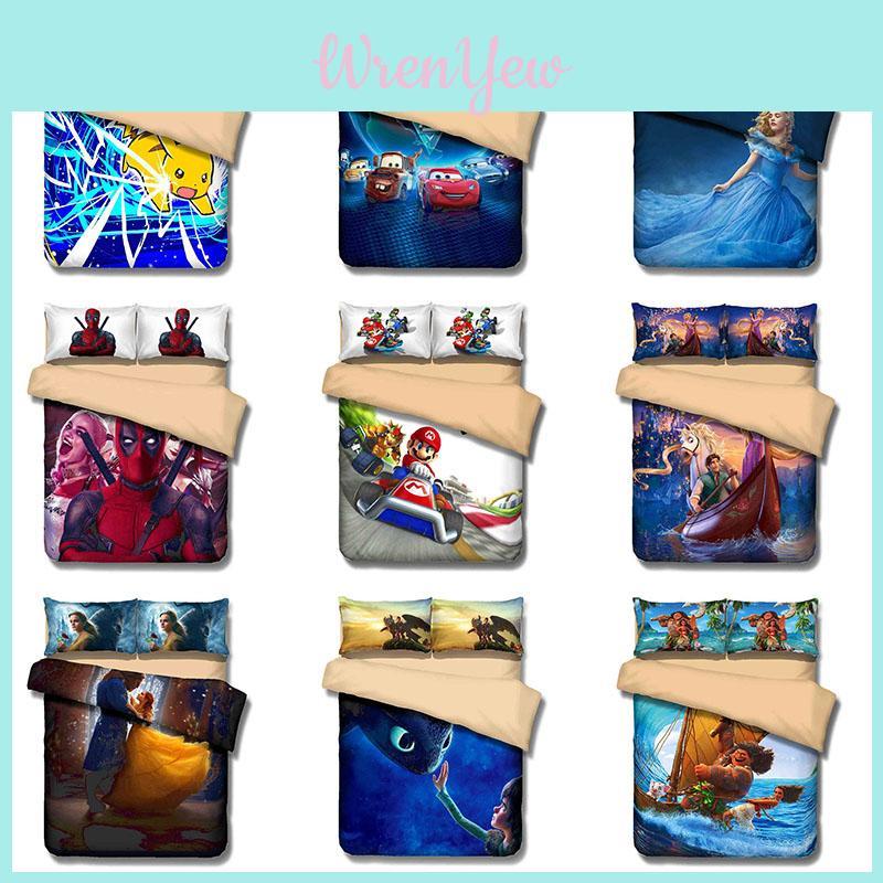 Stylish 3d Bed Sheet Set High Definition Digital Print Modern Minimalist Design