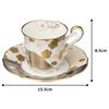 Блюдце для кофейной чашки Noritake 200 куб. см Aya Minamo Sakura, костяной фарфор золотого и серебряного цвета, T52506/4939