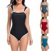 Women's Fashion Sexy Sports Quick Dry One-piece Bikini Solid Colour Swimsuit