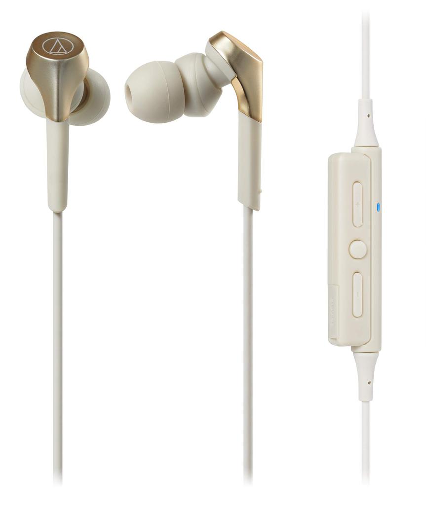 Беспроводные наушники Audio Technica SOLID BASS Deep Bass цвета шампанского и золота CG ATH-CKS550XBT
