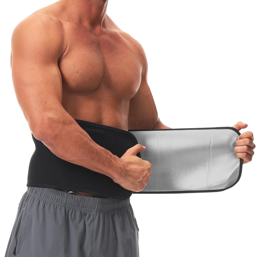 Men Sauna Sweat Belt Fat Burning Body Shaper Bodybuilding Waist Trainer Slimming Girdles Workout Weight Loss Corsets Shapewear 5