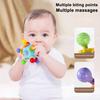 Baby Teething Toy Soft Silicone Rocker Teeth Soother Tooth Ball Shape BPA-Free Infant Chew Toy for Hand-Eye Coordination