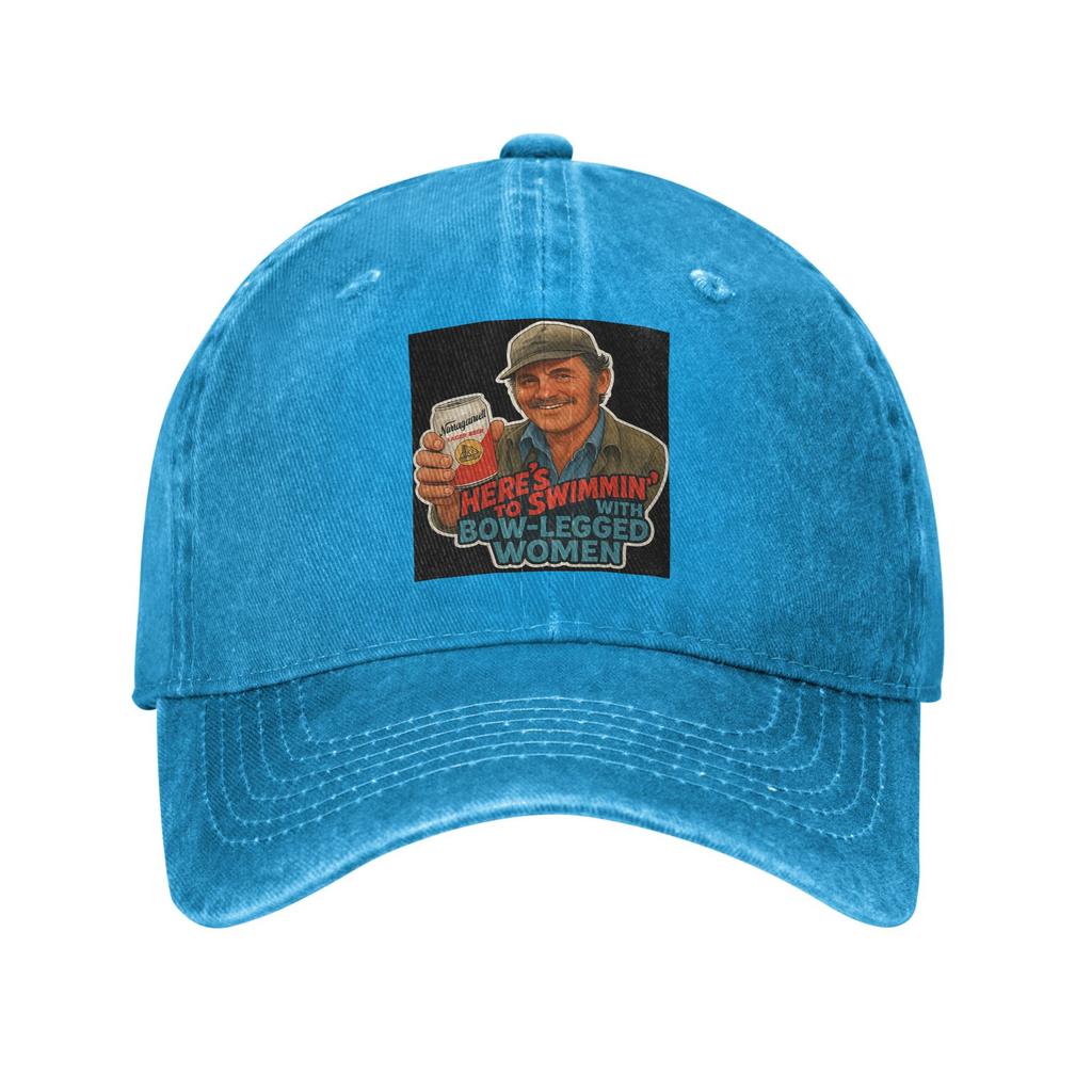 Unisex Baseball Hats Heres To Swimmin Quint Jaws Movie Quote Denim Summer Sports Baseball Caps Hip Hop Cap Casquette