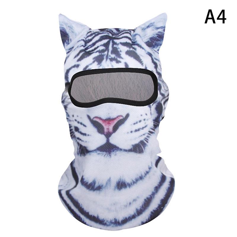 3D Кошка Лыжный Балаклаваживотное Маска для лица Полностью закрывающая лицо Капюшон Маска Милая Животнаябалаклава Мотоциклетный Мотокросс Лыжный Сноуборд Шапка