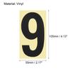 4.13 Inch Reflective Mailbox Numbers Sticker, 3 Set 0 - 9 Vinyl Waterproof Self-Adhesive Address Number Black