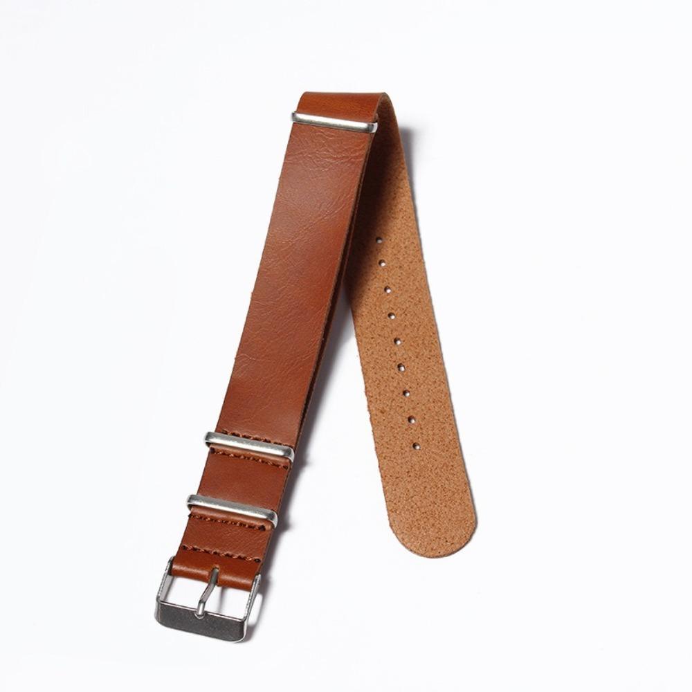 Solid Color Watch Strap PU Leather Wristband Replacement Classic Watch Band Casual Wear