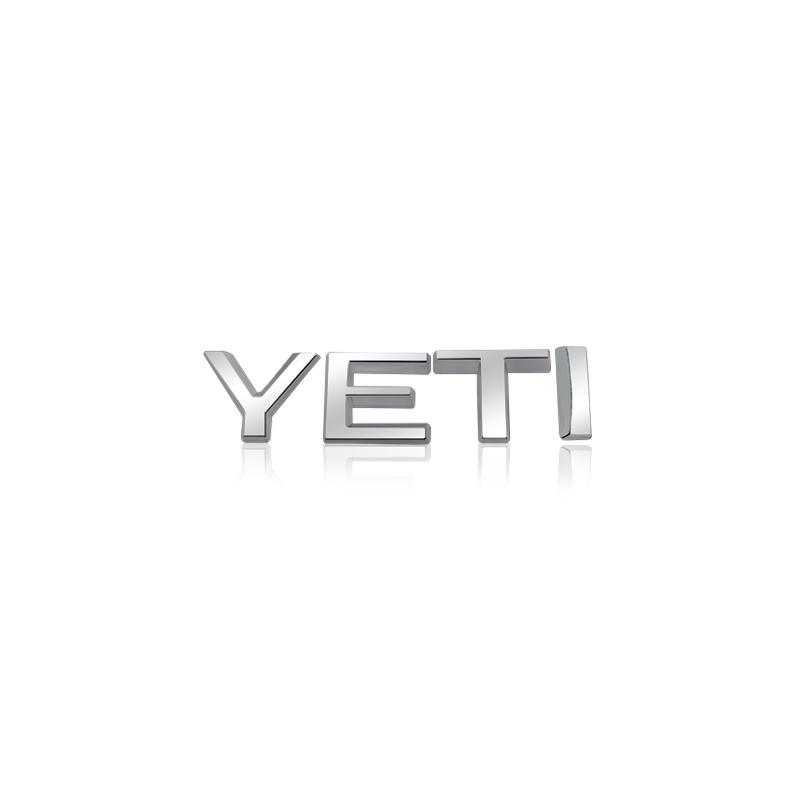 HGWE4 Bright silver Metal car Rear trunk Decals Emblem badge sticker For Skoda 4x4 Yeti Octavia Superb Fabia Kamiq Karoq Kodiaq Rapid