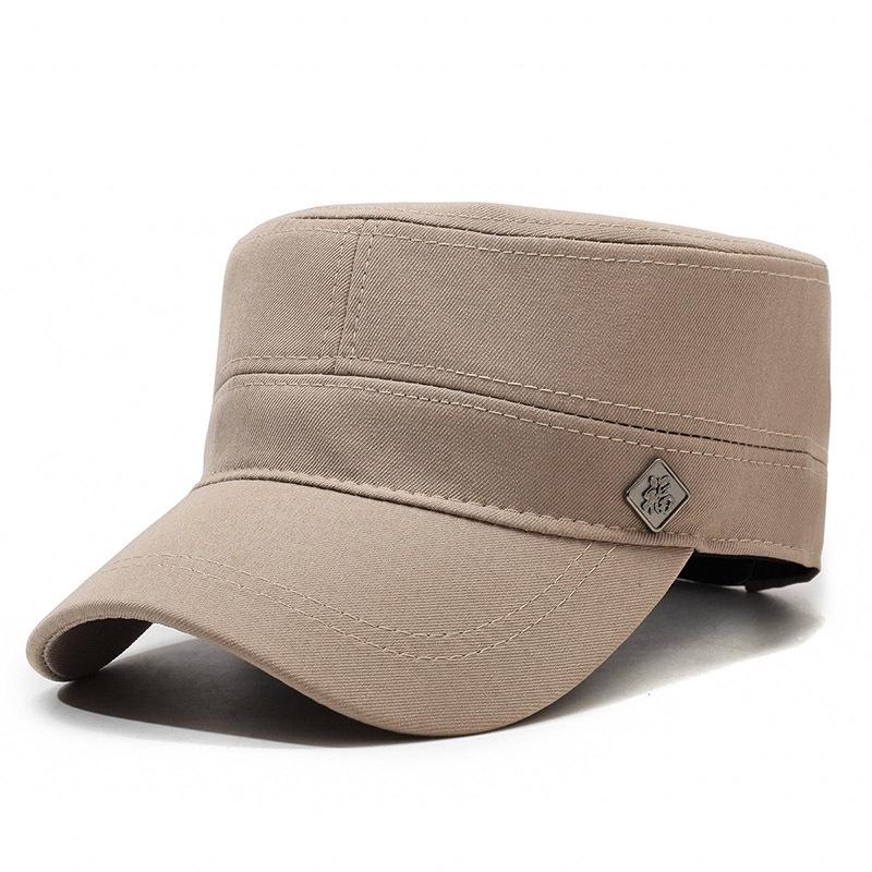 Мужская шляпа весна-осень с плоским верхом, шляпа от солнца, кепка для людей среднего и пожилого возраста