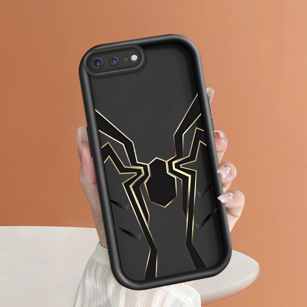 Черный квадратный силиконовый чехол для телефона с рисунком паутины для iPhone Samsung Galaxy Xiaomi Redmi POCO HUAWEI Honor противоударный защитный резиновый чехол