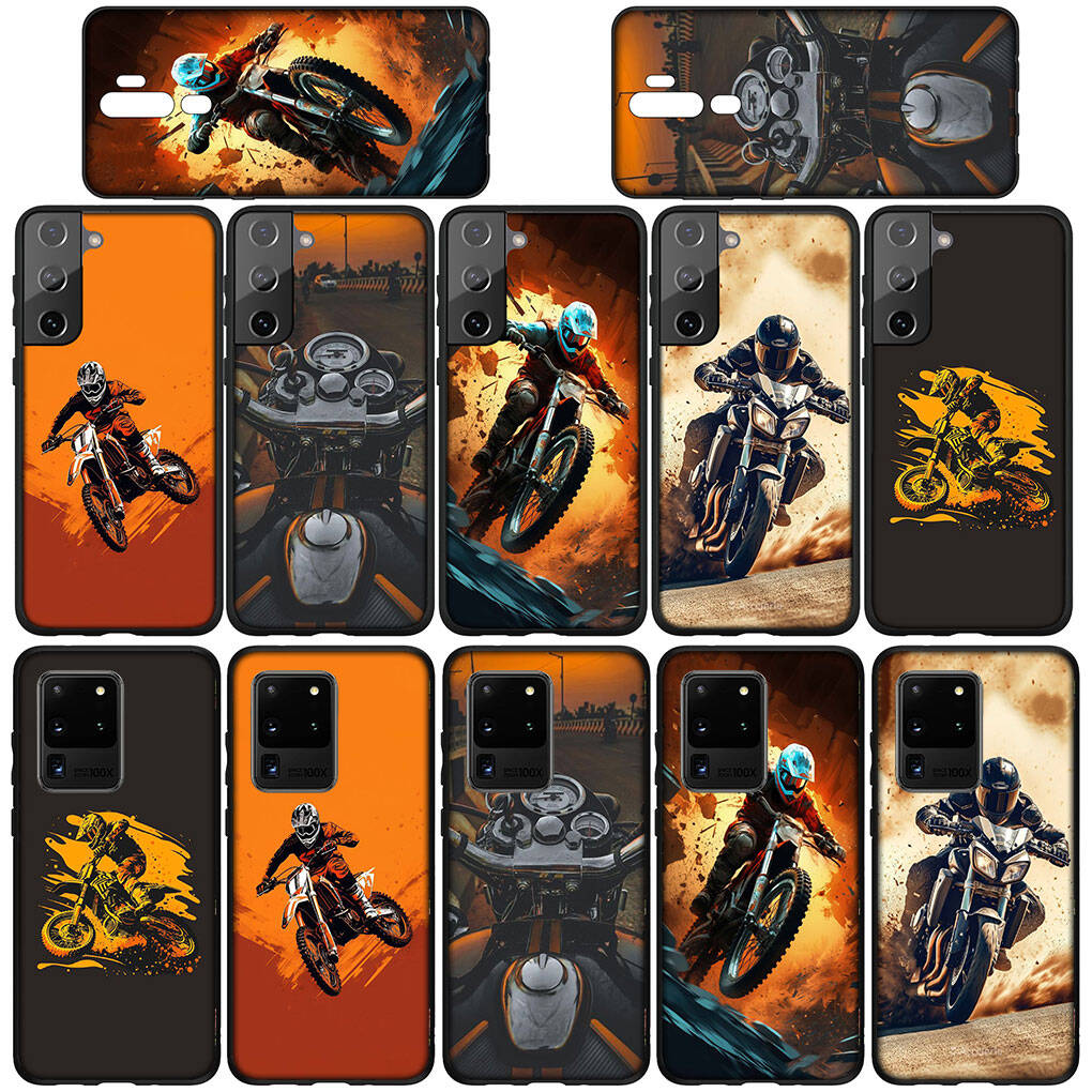for Samsung Galaxy S25 S24 S23 S22 Ultra FE Plus A37 A57 A56 A55 A06 A16 A15 A36 A26 A35 A05 A25 A54 A34 Phone Case Moto Cross Motorcycle Mobile Cover