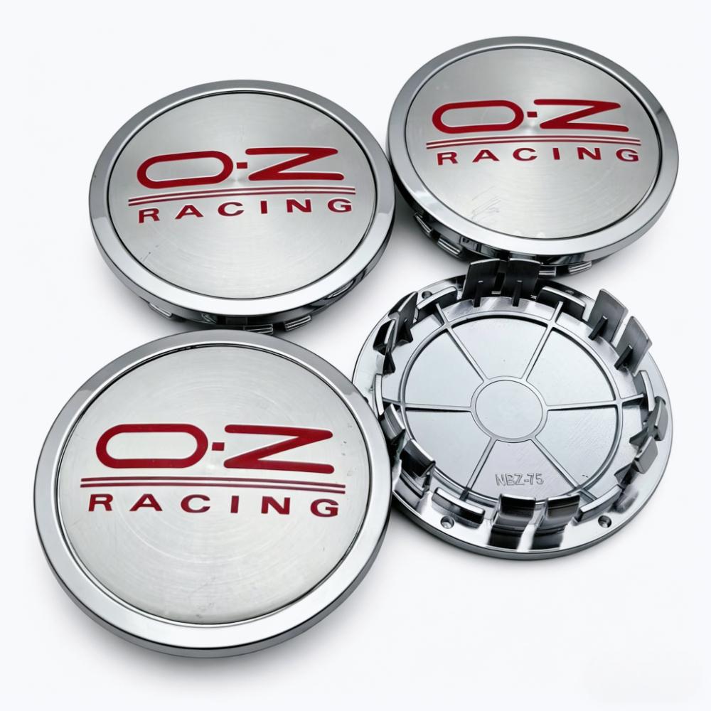 4pcs/Set 75mm / Clips 65mm OZ O.Z Racing Logo Emblem Badge Car Wheel Center Caps Wheel Hub Dust Cover Rim Hubcap Car Accessories