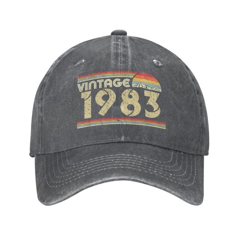 Classic Unisex Cotton Classic Vintage 1983 Baseball Cap Adult 40th 40 Years Old Birthday Gift Adjustable Dad Hat for Unisex Women