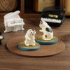 Resin Cat Figurine Whimsical Cat Sculpture Adorable Cat Piano Figurines for Home Office Desk Decoration Resin for Bedroom