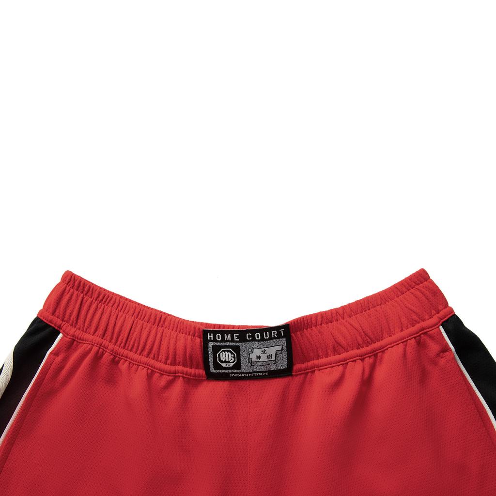 Li Ning Bad Five Быстросохнущие Прохладные Свободные Модные Универсальные Повседневные Шорты для Баскетбольной Игры Мужские шорты Красный Чести AAPV133-2
