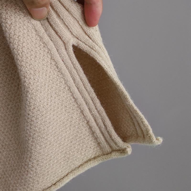 GMXIA Autumn and Winter Fashion Casual Knitted Suit Pants, Loose Sweater, Wide-leg Pants, Long Pants Two-piece Set