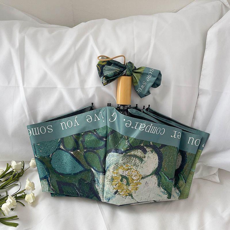 Зонт-картина маслом Ван Гога «Дикая роза», зонт двойного назначения, зонт в стиле легкой роскоши, американский ретро-зонт, британский стиль, дешевый солнцезащитный зонт