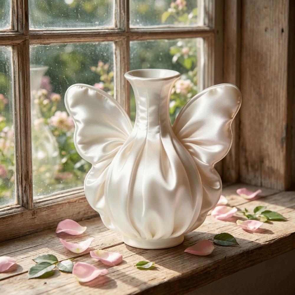 3D Printed Butterfly Wing Vase Romantic Bud Vase Minimalist Flower Arrangement Vase Home Decor