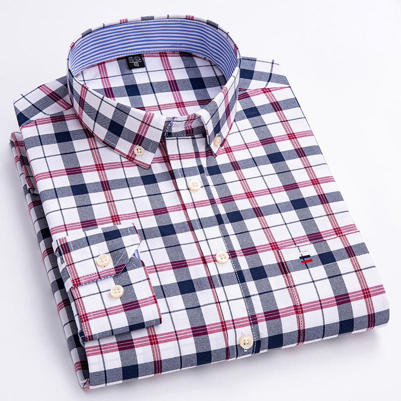 Men's Shirt Spring Autumn Long Sleeved Comfortable Home Travel Korean Designer Style Size