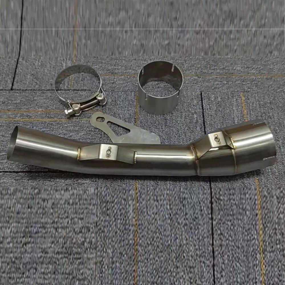 For Kawasaki Z 900 Z900 Z900e 2017-2021 2020 Motorcycle Steel Eliminator Exhaust Muffler Mid Link Pipe Kit