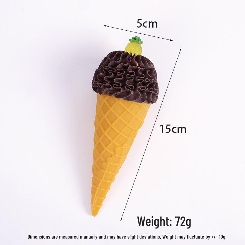 Wavy Ice Cream Cone Model - Fake Dessert Shop Decoration Prop, DIY Handmade Toy.