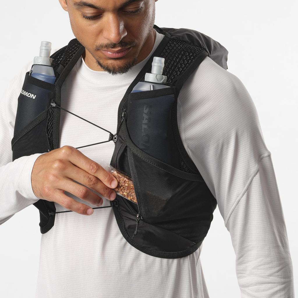 SALOMON ACTIVE SKIN 8 SET Рюкзак-жилет для гидратации Размер (Черный/Металл, M)