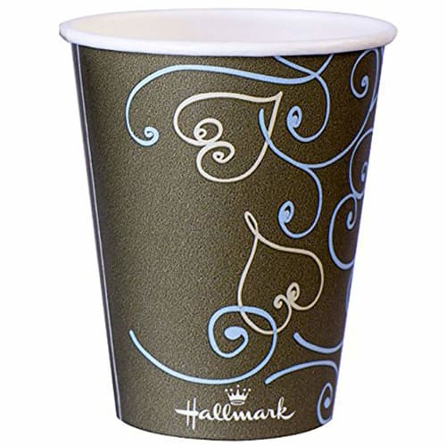 Sunnap Paper Cups, 280ml, 150 count (3 packs of 50), Assorted Disposable Cups, Large Size, AC2850HT