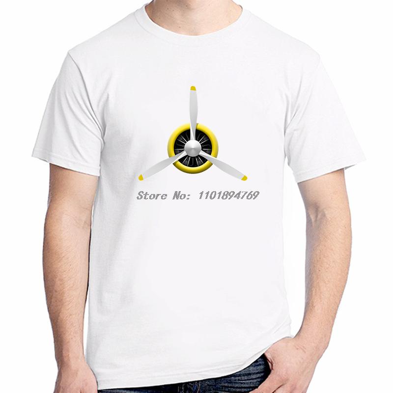 Sayings Vintage Aviation Airplane Propeller With Radial Engine Fashion Summer Short Sleeve Tshirt High Quality Cotton Tshirt