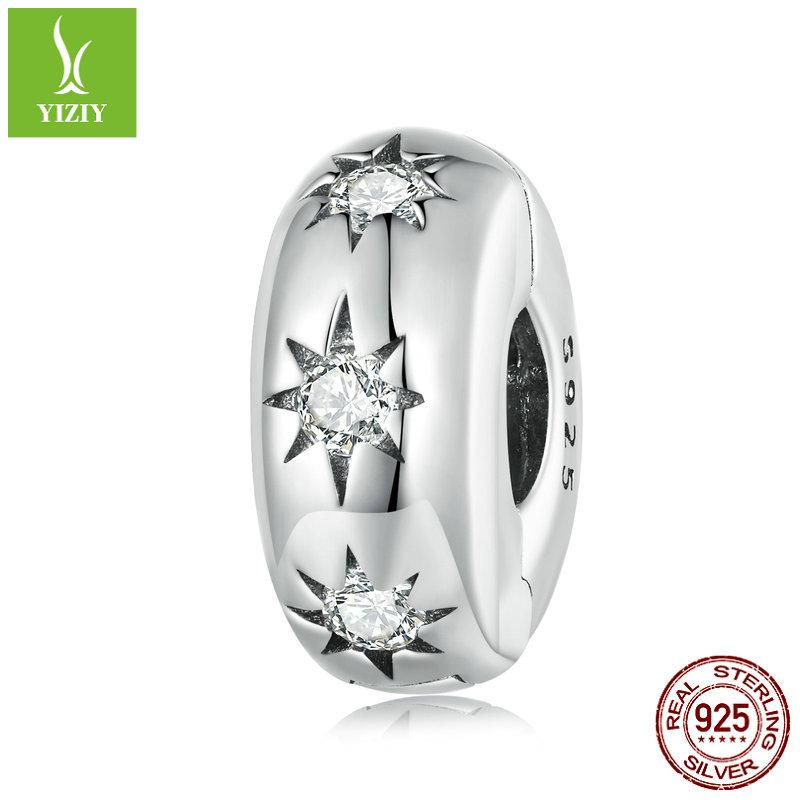 S925 Silver Mangstar Round Positioning Buckle Accessories Star Diy Bracelet Bead Separator Scc2420