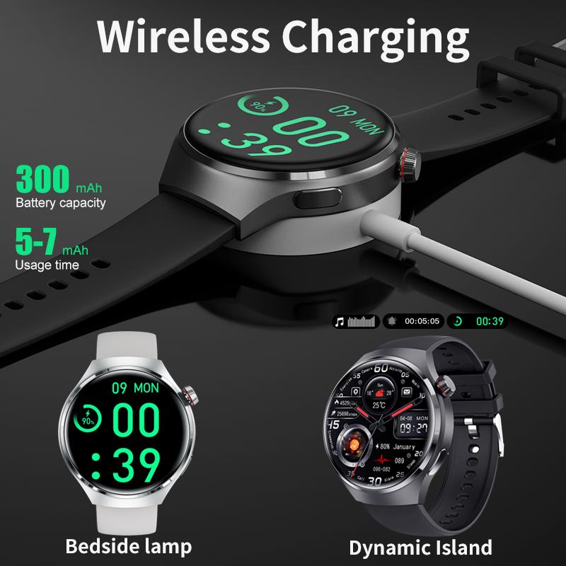 2025 New GPS Smart Watch Men GT4 Pro 360*360 HD Screen Heart Rate IP68 Waterproof Blood Pressure Smartwatch BT Call NFC Watch 4 Pro