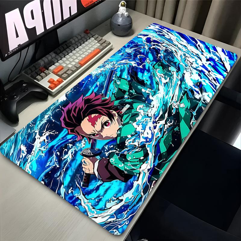 Anime MousePad Gamer New Large Kamado Tanjiro Mousepad D-demon Slayer Desk Mat Office Computer Accessories Mouse Mat