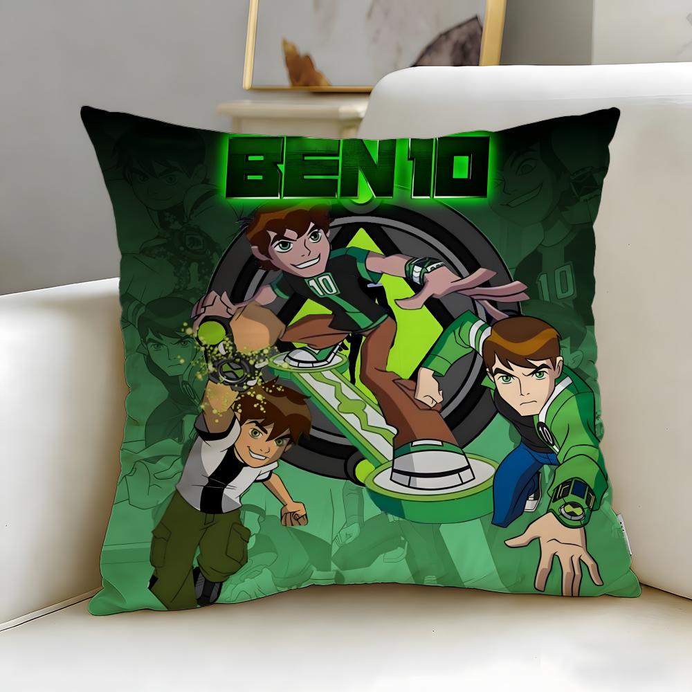Классическая мультяшная наволочка Ben 10 Ultimate Alien Мягкая Легко стирается Подушка Универсальная для Дивана Кровати Путешествий и Офиса