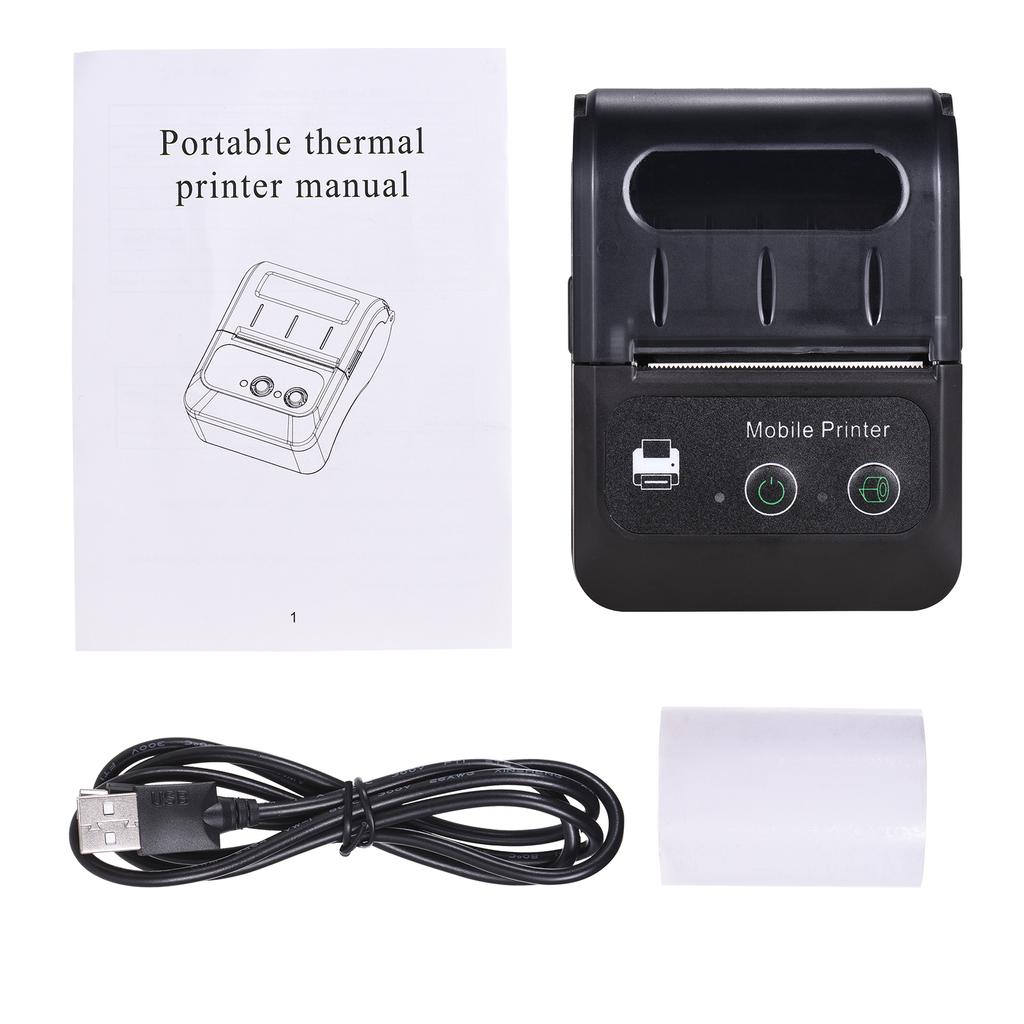 Портативный беспроводной BT 58 мм 2-дюймовый термопринтер для чеков Mini USB Bill POS Поддержка мобильного принтера