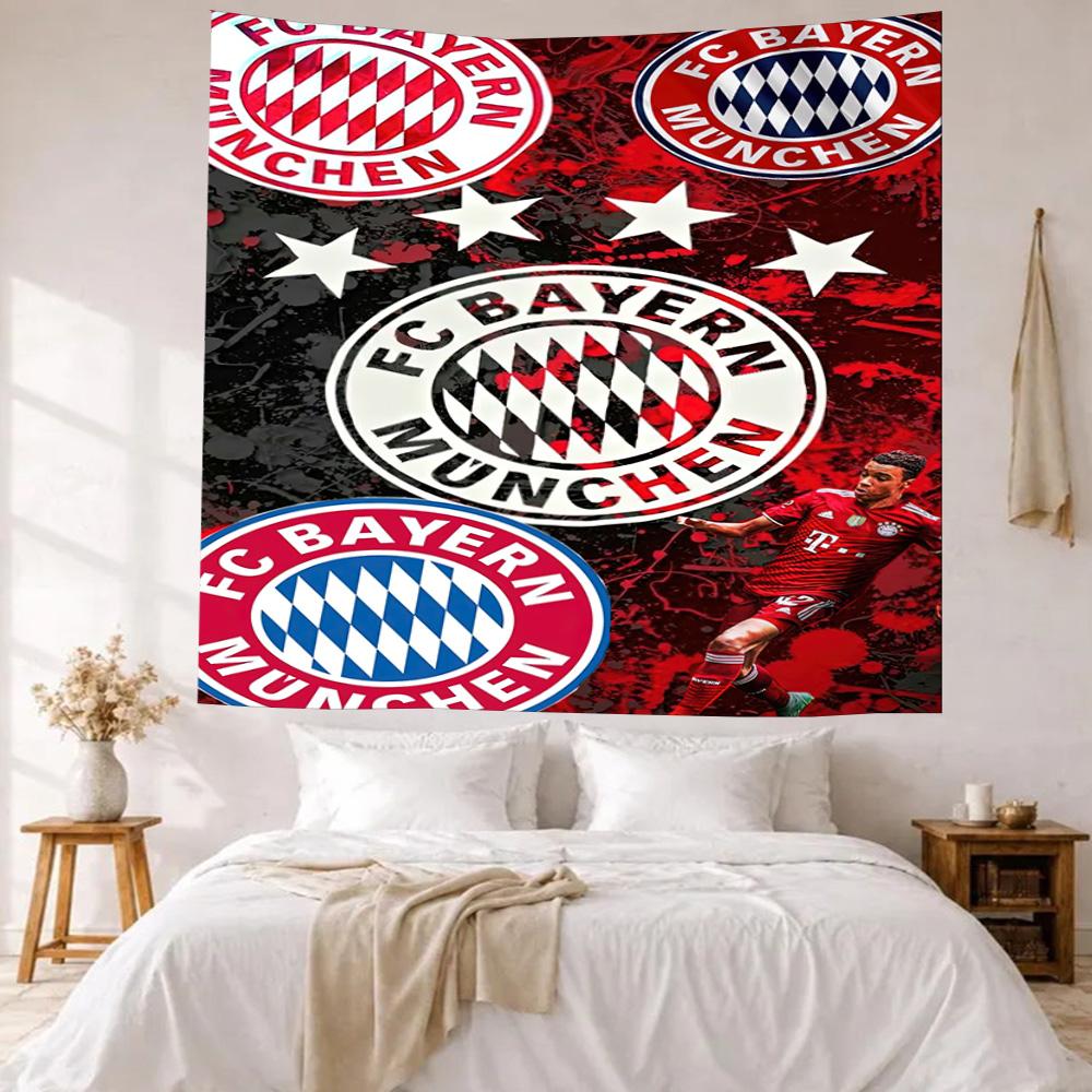 Bayern Munich Wall Decor Tapestry Art For Pet Memorial Birthdaywedding Party Backdrop Family Gift