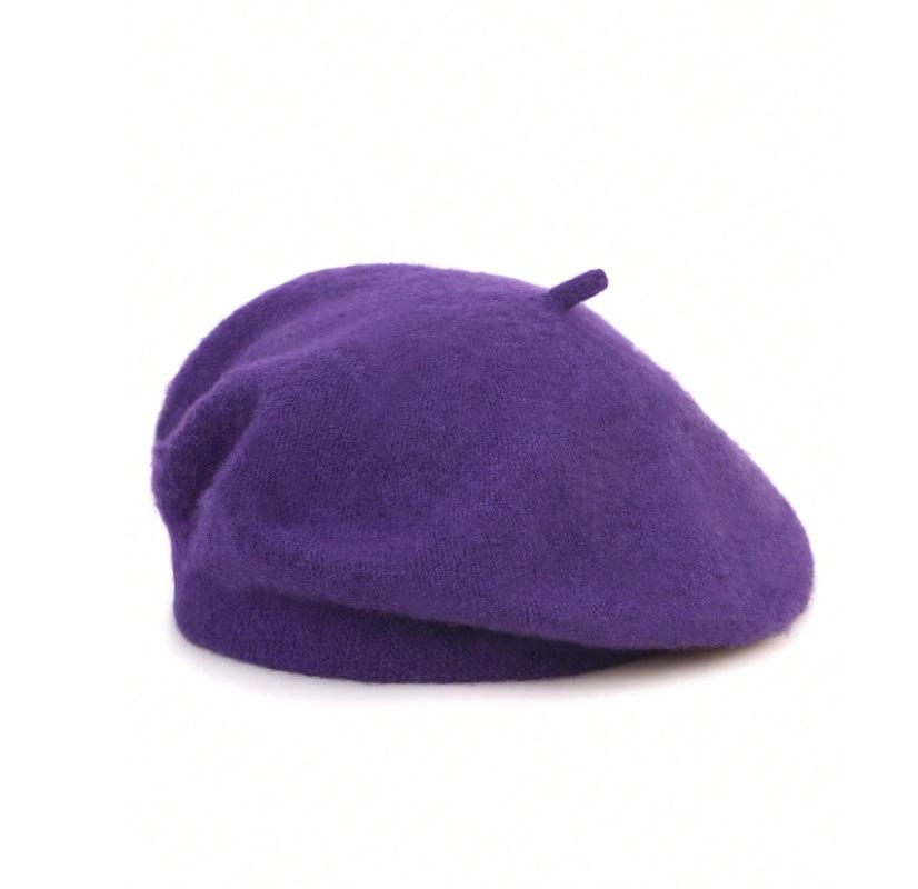 Винтажный британский женский шерстяной берет: Вязаная шляпа художника для осенне-зимнего тепла