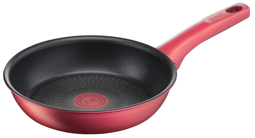 Сковорода Tefal 20 см, для индукционных и газовых плит, без ПФОА и других вредных веществ, Rouge Unlimited, Красная, G26202, Совместимая, Долговечная