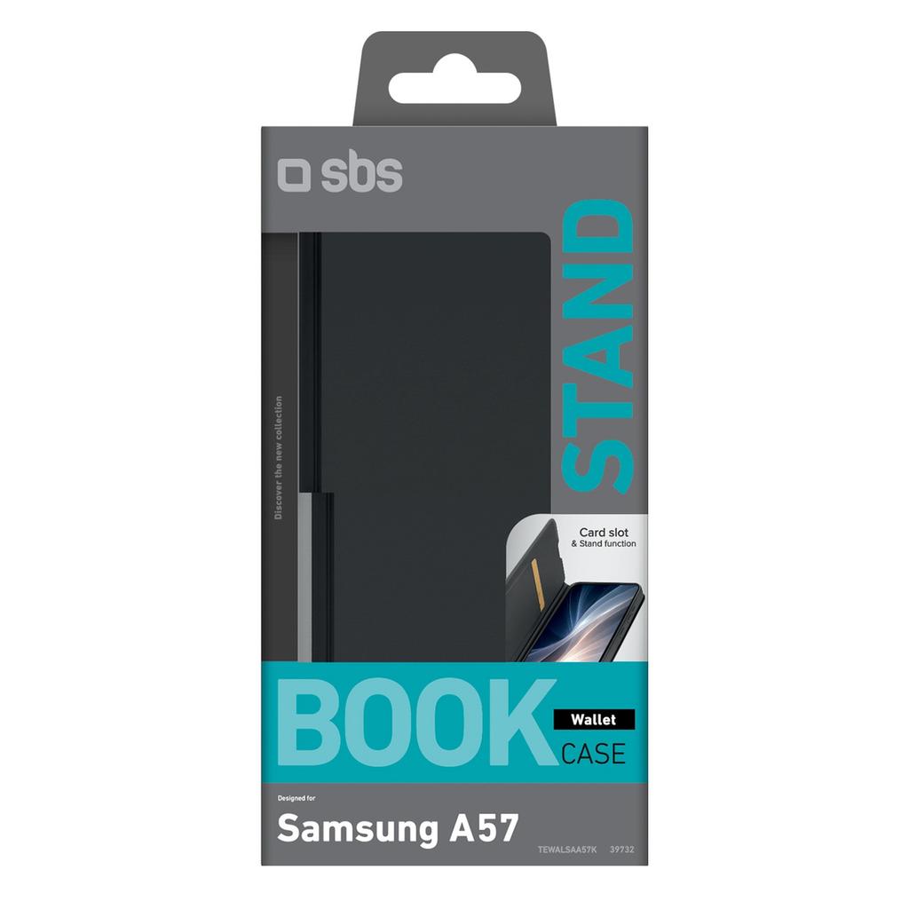 Etui Z Klapką Miejscem Na Kartę Na Samsung Galaxy A57 Wallet Smooth - Czarne