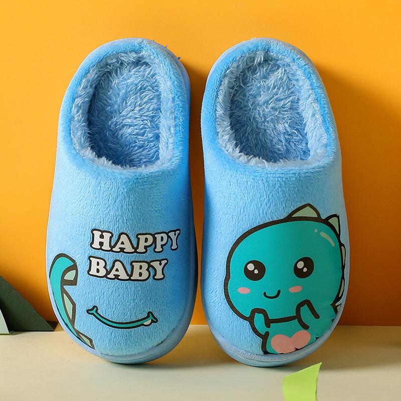 3-10 Years Old Warm Children's Cotton Slippers Cartoon Indoor Parent-child Anti Slip Floor for Boys and Girls Cotton Shoes