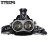 Dual Core T6 Strong Light Head Lamp USB Charging Strong Light Telescopic Zoom Head Lamp Bicycle Head Lamp