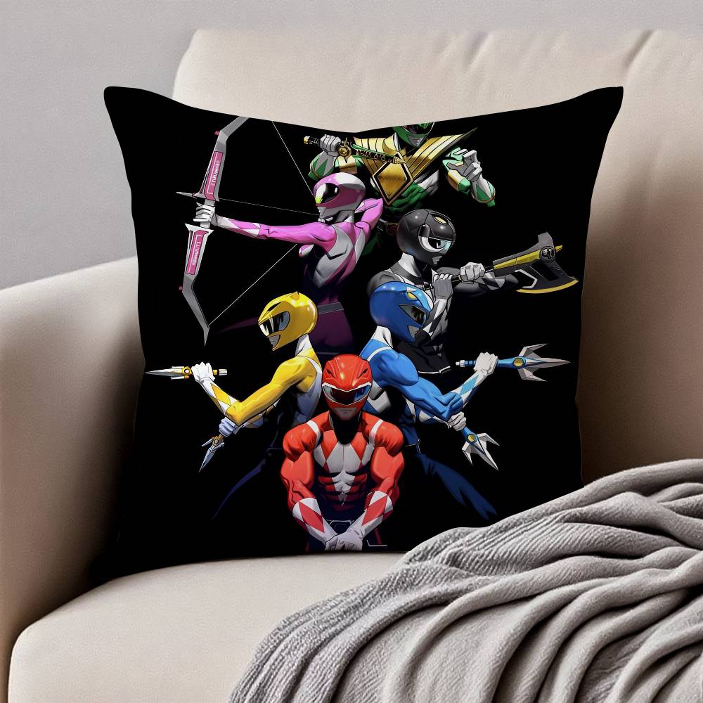 M-Могучие M-Морфины Пауэр Рейнджерс Наволочка Наволочка против пылевых клещей Невидимая молния Шелковистый короткий плюш Чехол для диванной подушки