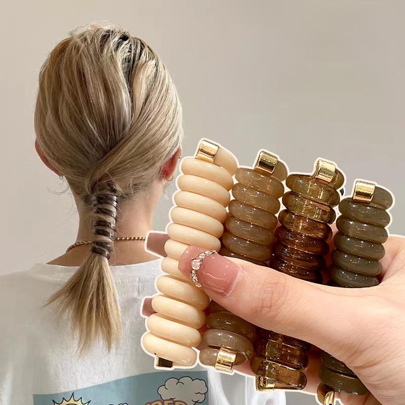 Эластичные резинки для волос с хвостиком, резиновые резинки для волос, резинки для волос, аксессуары для волос с телефонным проводом, модные повязки для волос, женская повязка на голову